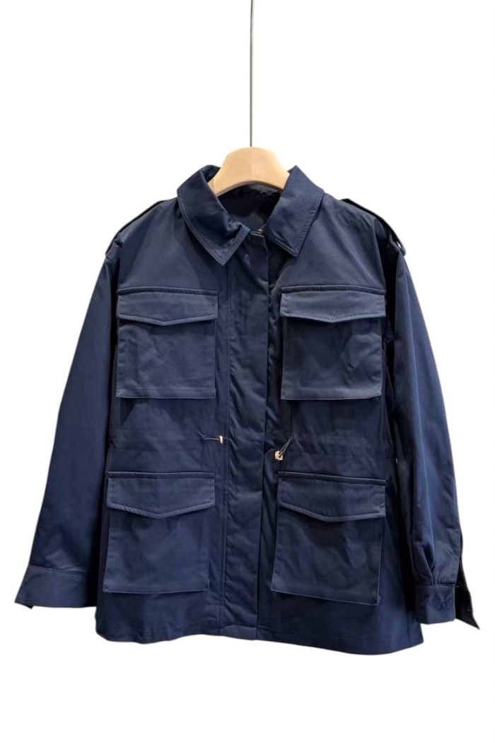 CHAQUETA SAFARI MULTIBOLSILLOS AZIL MARINO FBZMA1569