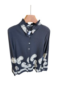 CAMISA BORDADA CON CUELLO VOLANTE 3 COLORES TY-1039