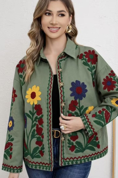 CHAQUETA BORDADA ESTILO FOLK DD-1D1897