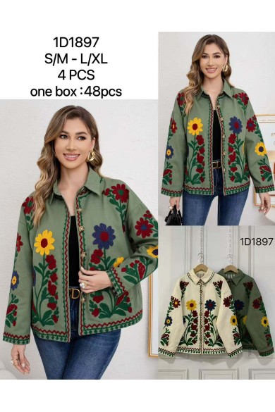 CHAQUETA BORDADA ESTILO FOLK DD-1D1897