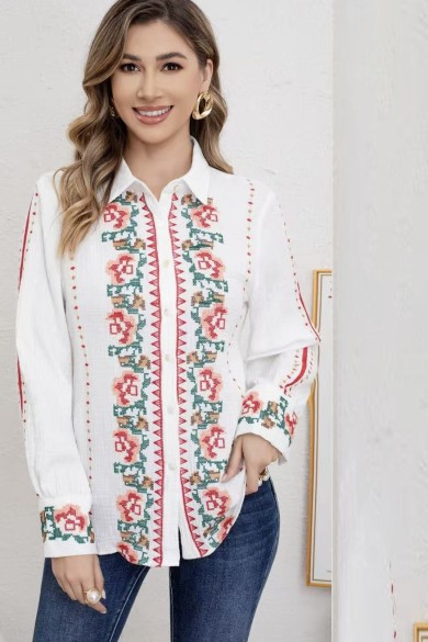 CAMISA BORDADA ÉTNICA DD-1D1876