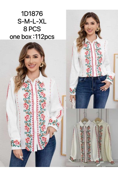 CAMISA BORDADA ÉTNICA DD-1D1876