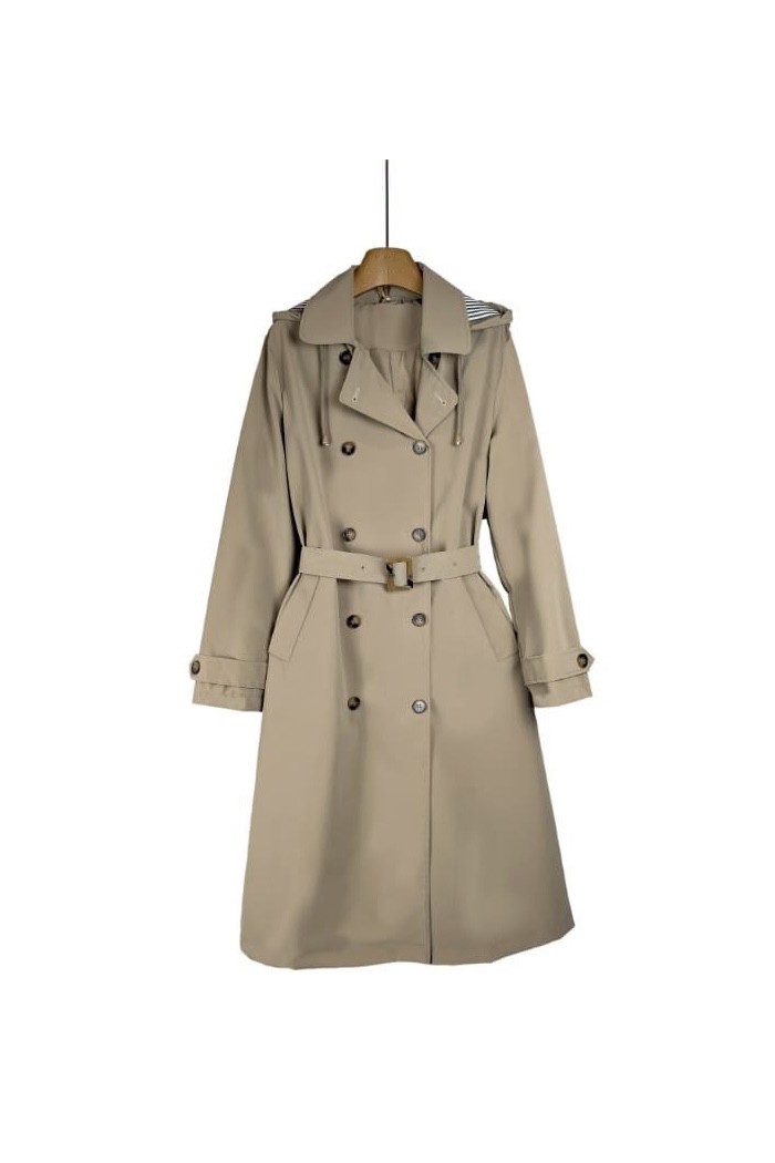 GABARDINA CLÁSICA CON CAPUCHA DESMONTABLE TY-Z56578