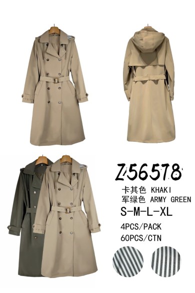 GABARDINA CLÁSICA CON CAPUCHA DESMONTABLE TY-Z56578