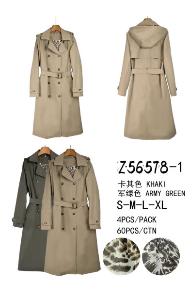 GABARDINA CON FORRO ANIMAL PRINT Y CAPUCHA DESMONTABLE TY-Z56578-1