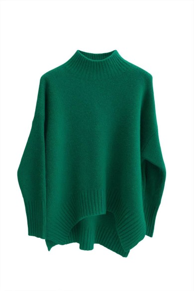 ERSEY DE PUNTO SUAVE CON CUELLO ALTO 10COLORES FBZMT9547-51