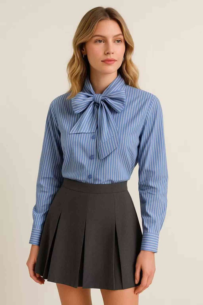 CAMISA AZUL CON LAZO XL FBZMR22215