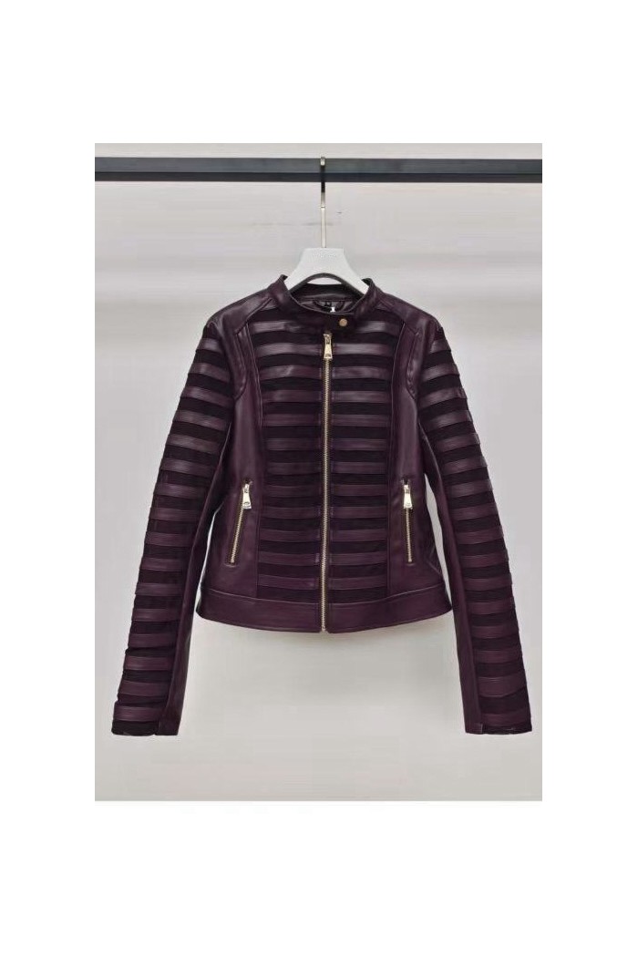 CHAQUETA POLIPIEL GRANATE TY-M9119