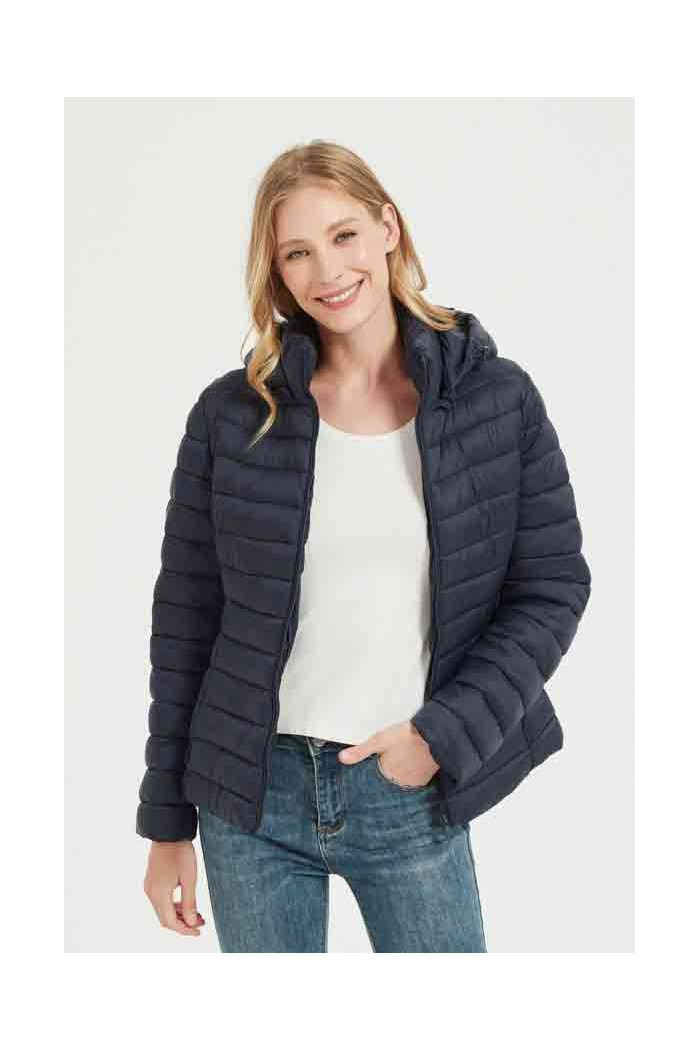 CHAQUETA ACOLCHADA FINA OBRF2015-AZUL MARINO L-4XL