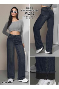 JEANS RECTOS FORRADOS CON FELPA FBZML276