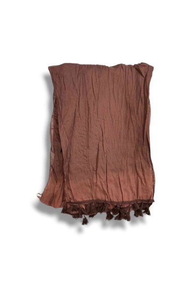 BUFANDA LIGERA CON BORLAS VARIOS COLOR