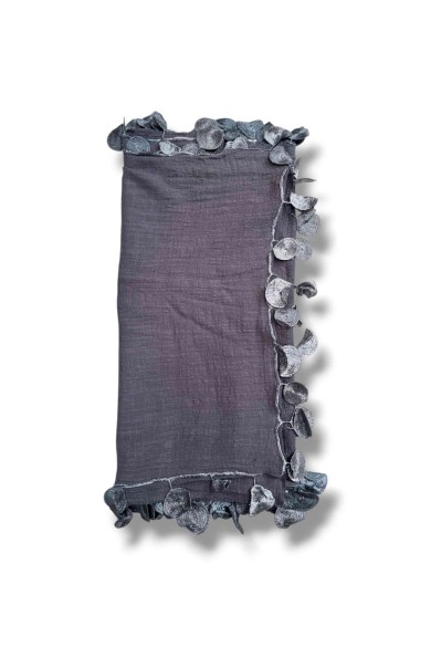 BUFANDA LIGERA CON APLIQUES REDONDOS VARIOS COLORES