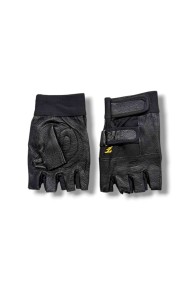 GUANTES DE CUERO AUTÉNTICO SIN DEDOS COLOR NEGRO