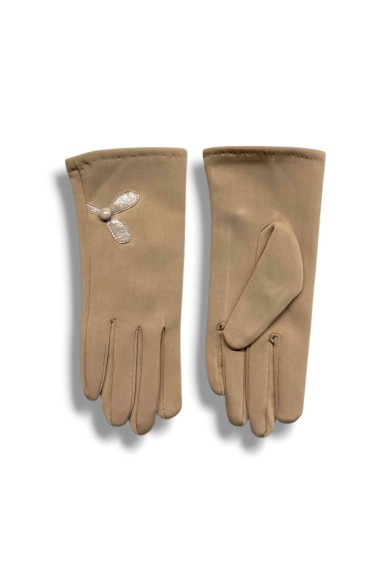 GUANTES DE POLIPIEL CON DETALLE METÁLICO DECORATIVO VARIOS COLORES