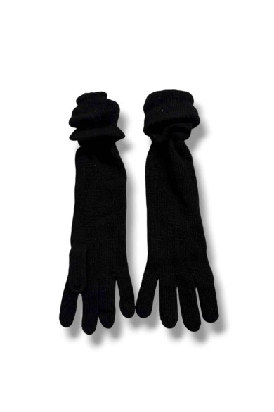 GUANTES LARGOS DE PUNTO CON DISEÑO ARRUGADO VARIOS COLORES