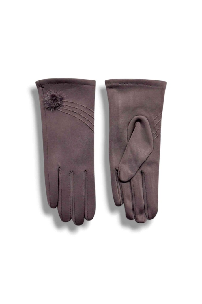 GUANTES SUAVES CON POMPÓN DECORATIVO VARIOS COLORES