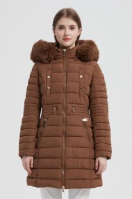 ABRIGO ACOLCHADO CON CUELLO DE PELO SINTETICO 3COLORES OBRF2009