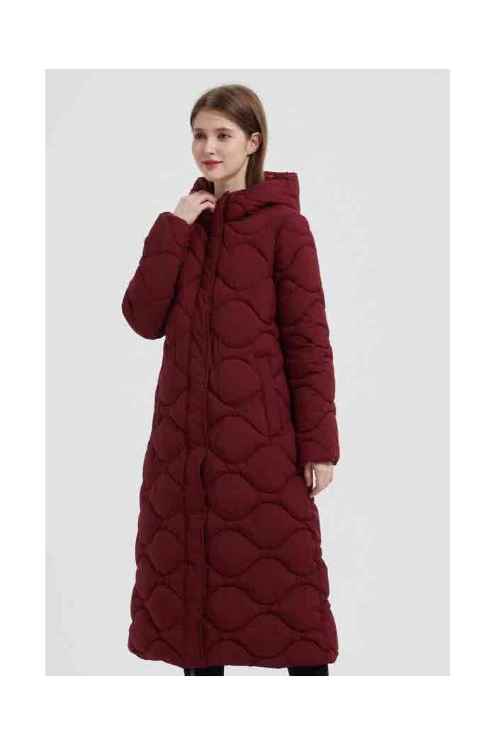 ABRIGO ACOLCHADO LARGO CON CAPUCHA 3COLORES OBRF2069