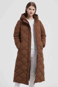 ABRIGO ACOLCHADO LARGO CON CAPUCHA 3COLORES OBRF2069