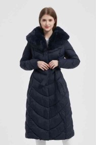 ABRIGO ACOLCHADO LARGO CON CUELLO DE PELO SINTÉTICO 4COLORES OBRF2018