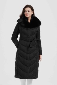 ABRIGO ACOLCHADO LARGO CON CUELLO DE PELO SINTÉTICO 4COLORES OBRF2018