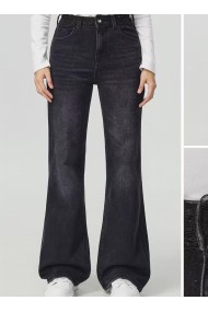 JEANS ACAMPANADOS DE TIRO ALTO CON DETALLE DE ENCAJE FBML250