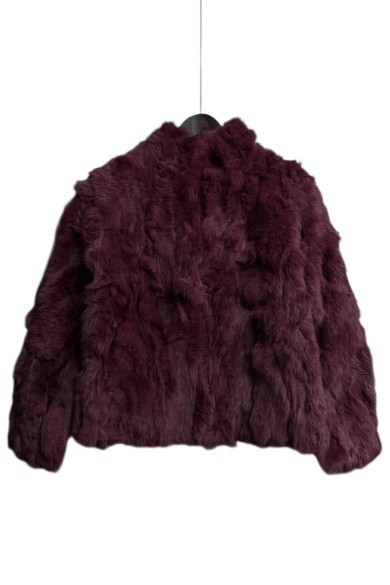 CHAQUETA PELO DE CONEJO MORADO PC-LLL5566-35