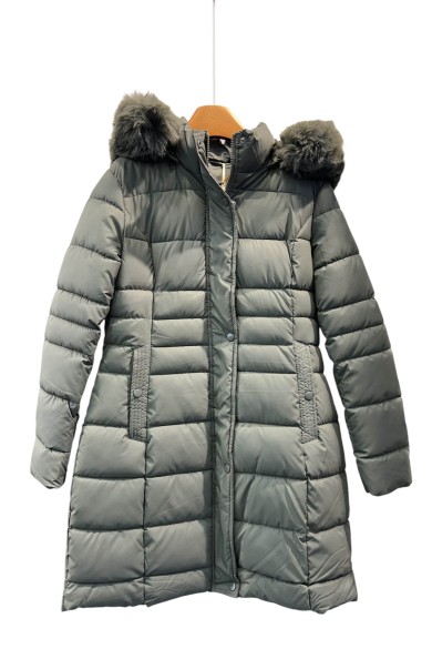 ABRIGO ACOLCHADO CON CAPUCHA Y PELO SINTÉTICO VARIOS COLORES TY-Z56555