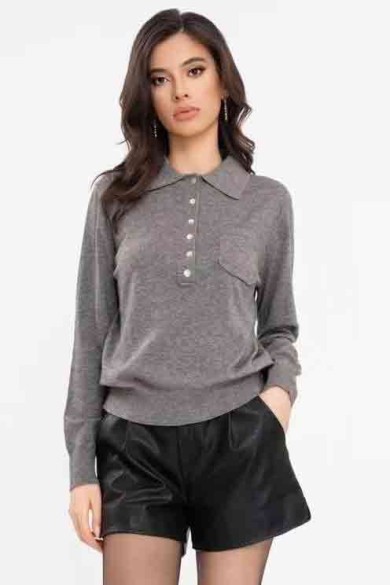 JERSEY TIPO POLO CON BOTONES PERLADOS VARIOS COLORES JY-IMG1420