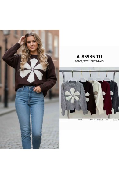 JERSEY FLORES BORDADO ESTILO RETRO VARIOS COLORES JY-A85935