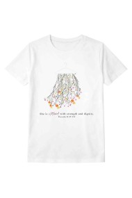 CAMISETA BLANCA ESTAMPADO PERCHERO FLORAL TY-K1733