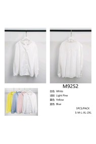 BLUSA CUELLO VOLANTES EFECTO JACQUARD MANGA LARGA VARIOS COLORES TY-M9252