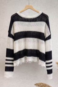 JERSEY RAYAS BICOLOR OVERSIZE MANGA LARGA FBZMT9608