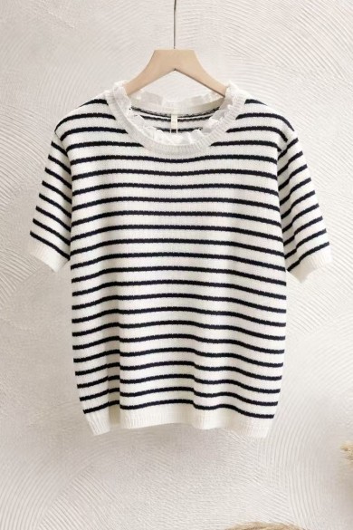 JERSEY RAYAS MARINERAS CUELLO VOLANTE MANGA CORTA FBZMT9591