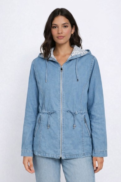 CHAQUETA VAQUERA REVERSIBLE CON CAPUCHA Y FORRO ESTAMPADO TY-Z68006