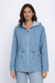 CHAQUETA VAQUERA REVERSIBLE CON CAPUCHA Y FORRO ESTAMPADO TY-Z68006