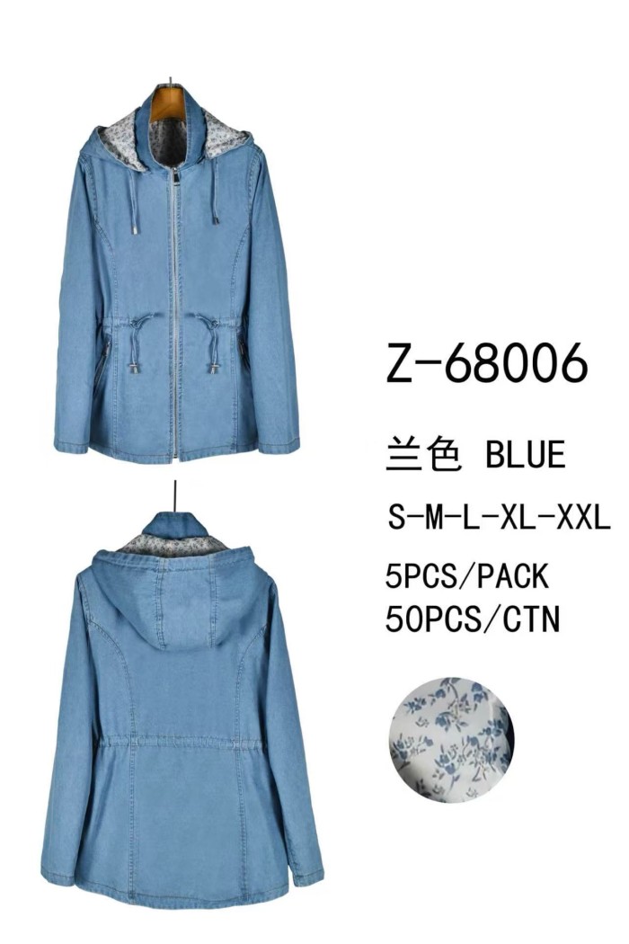 CHAQUETA VAQUERA REVERSIBLE CON CAPUCHA Y FORRO ESTAMPADO TY-Z68006