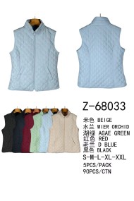 CHALECO ACOLCHADO LIGERO SIN MANGAS CON CREMALLERA VARIOS COLORES TY-Z68033