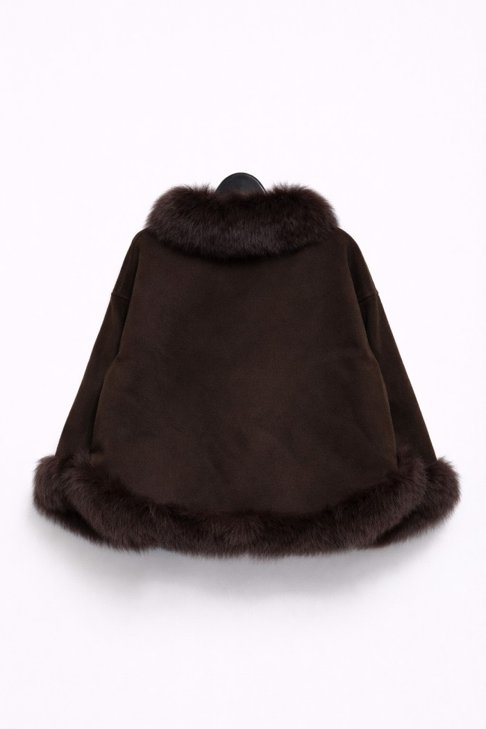 CHAQUETA CORTA DE LANA CON DETALLES EN PELO DE ZORRO 3COLORES PC-WT22174030-2