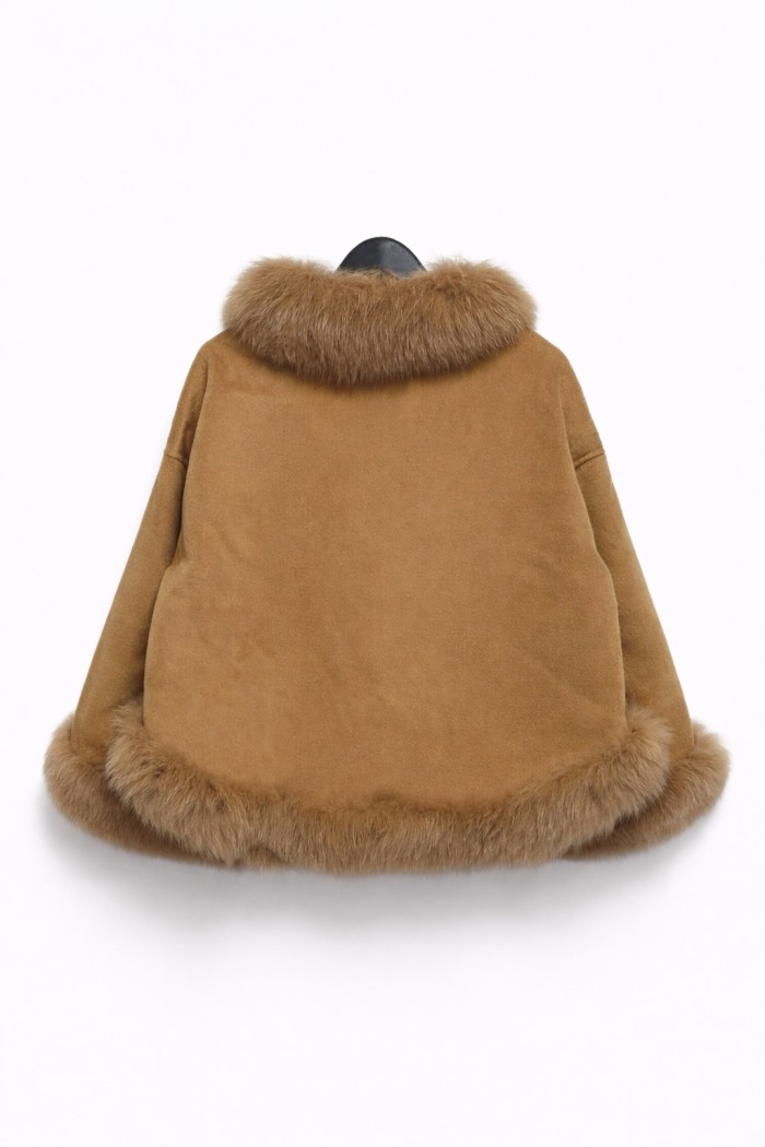 CHAQUETA CORTA DE LANA CON DETALLES EN PELO DE ZORRO 3COLORES PC-WT22174030-2