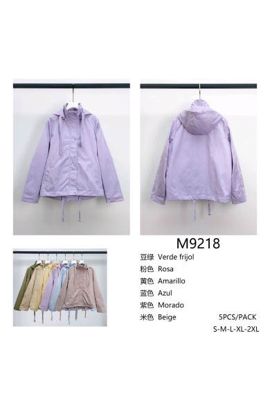 CHAQUETA DE MUJER CON CAPUCHA LIGERA Y CORTA TY-M9218