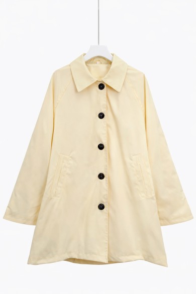 CHAQUETA DE MUJER TIPO ABRIGO LIGERO CON CUELLO CLÁSICO TY-M9222