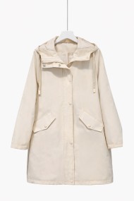 ABRIGO LARGO IMPERMEABLE DE MUJER CON CAPUCHA TY-Z68021
