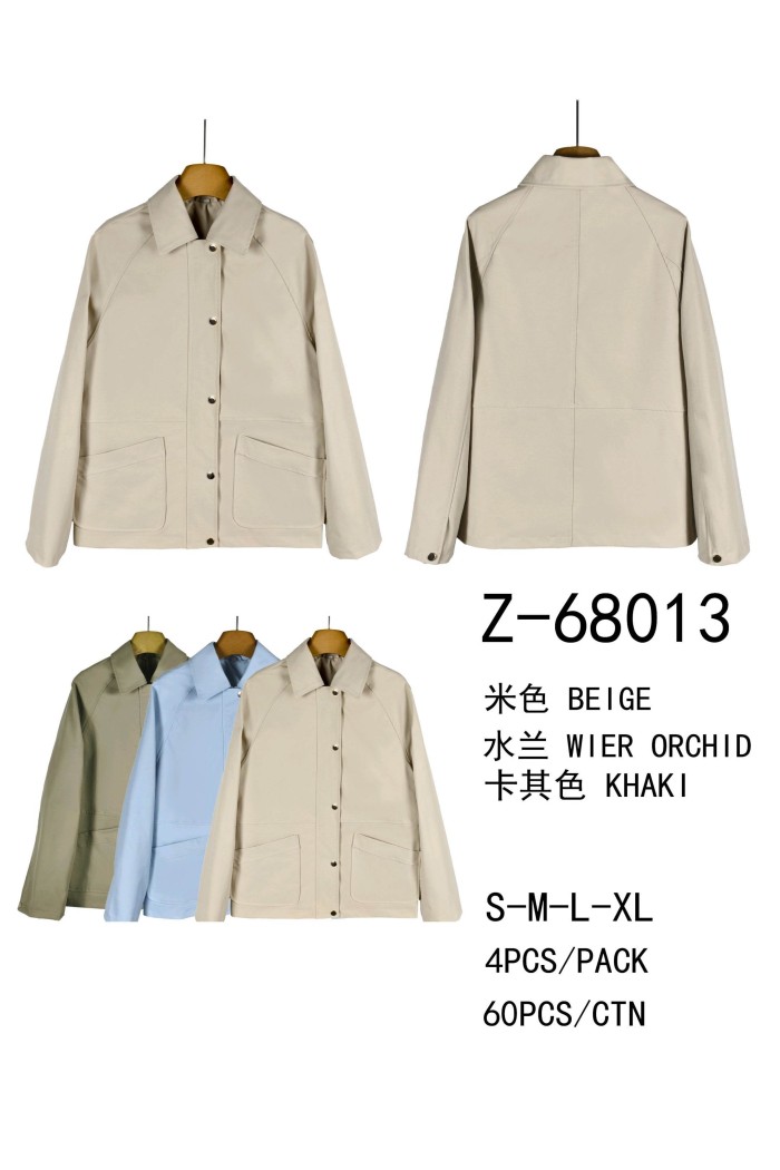 CHAQUETA CORTA DE MUJER CON BOTONES Y BOLSILLOS DELANTEROS TY-Z68013