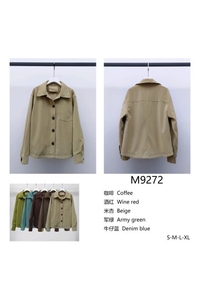 CHAQUETA DE ENTRETIEMPO PARA MUJER CON BOTONES Y BOLSILLO FRONTAL TY-M9272