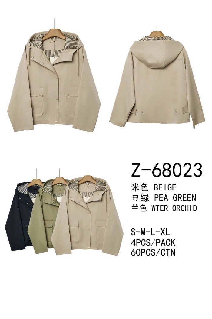 CHAQUETA CORTA CON CAPUCHA PARA MUJER ESTILO CASUAL TY-Z68023