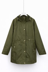 PARKA LARGA LIGERA CON CAPUCHA Y CINTURA AJUSTABLE PARA MUJER TY-M9226