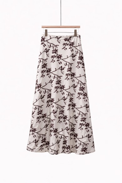 FALDA DE PANA BORDADA ESTAMPADO FLORAL FBZMR22449