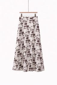 FALDA DE PANA BORDADA ESTAMPADO FLORAL FBZMR22449