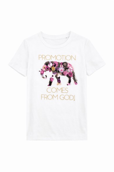 CAMISETA MANGA CORTA CUELLO REDONDO ELEFANTE CON ESTAMPADO FLORAL MULTICOLOR TY-L39076